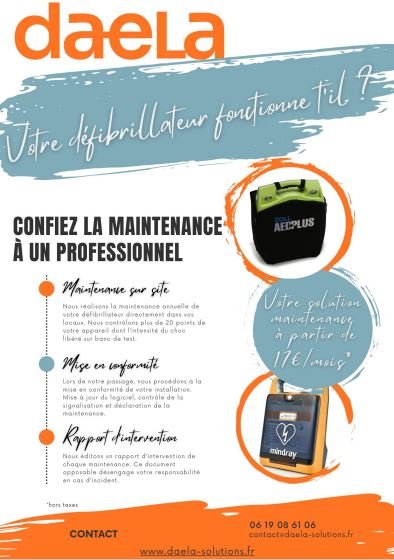 Assurez la sécurité avec une maintenance professionnelle de votre défibrillateur Assurez la sécurité avec une maintenance professionnelle de votre défibrillateur